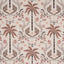 Schumacher Island Palm Indoor/Outdoor Peach & Brown Fabric