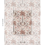 Schumacher Island Palm Indoor/Outdoor Peach & Brown Fabric
