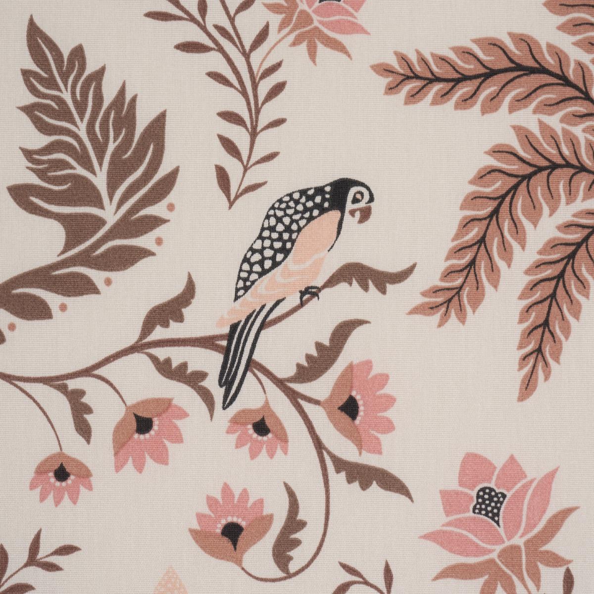 Schumacher Island Palm Indoor/Outdoor Peach & Brown Fabric