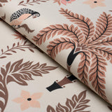 Schumacher Island Palm Indoor/Outdoor Peach & Brown Fabric