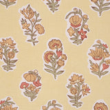 Schumacher Anessa Hand-Screen Print Yellow Fabric