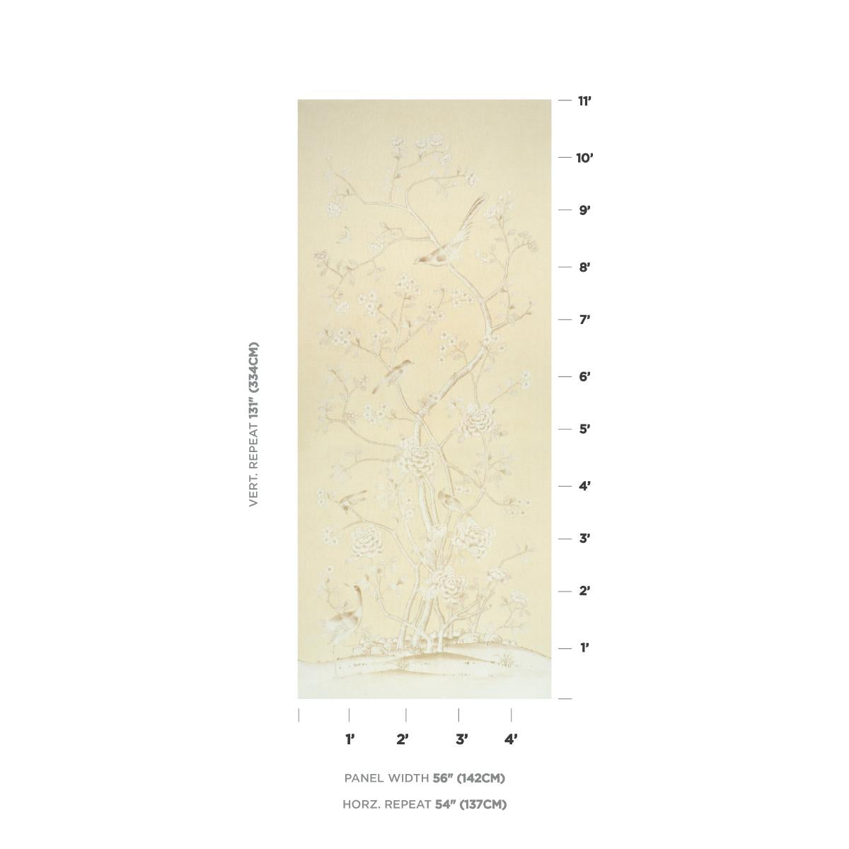 Schumacher Chinois Palais Butter Fabric