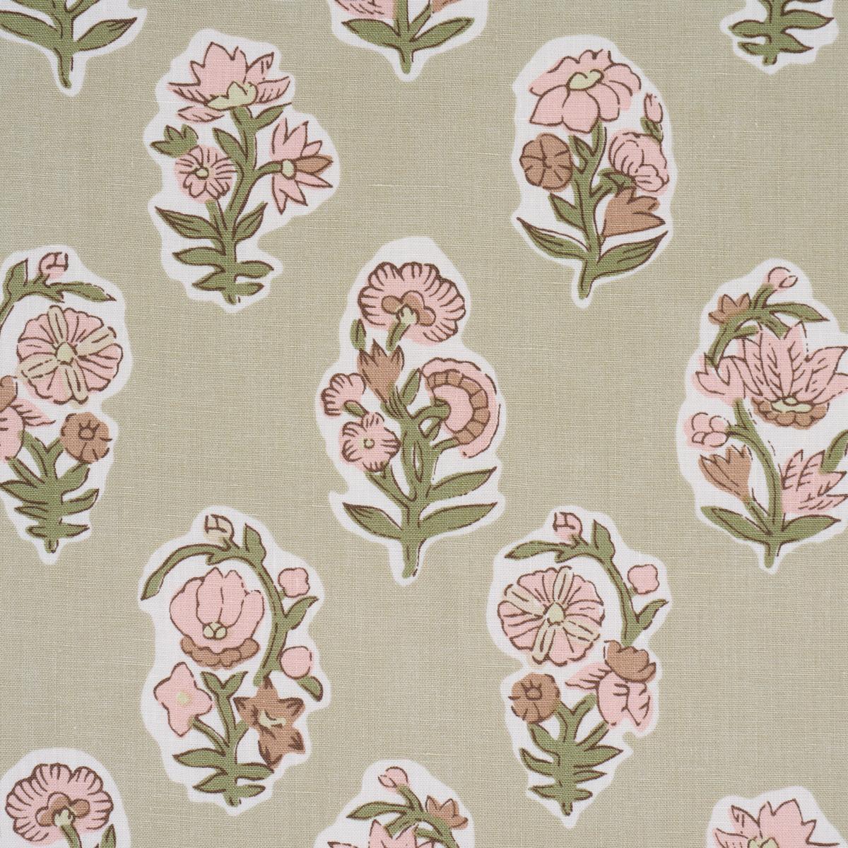Schumacher Anessa Hand-Screen Print Petal Fabric