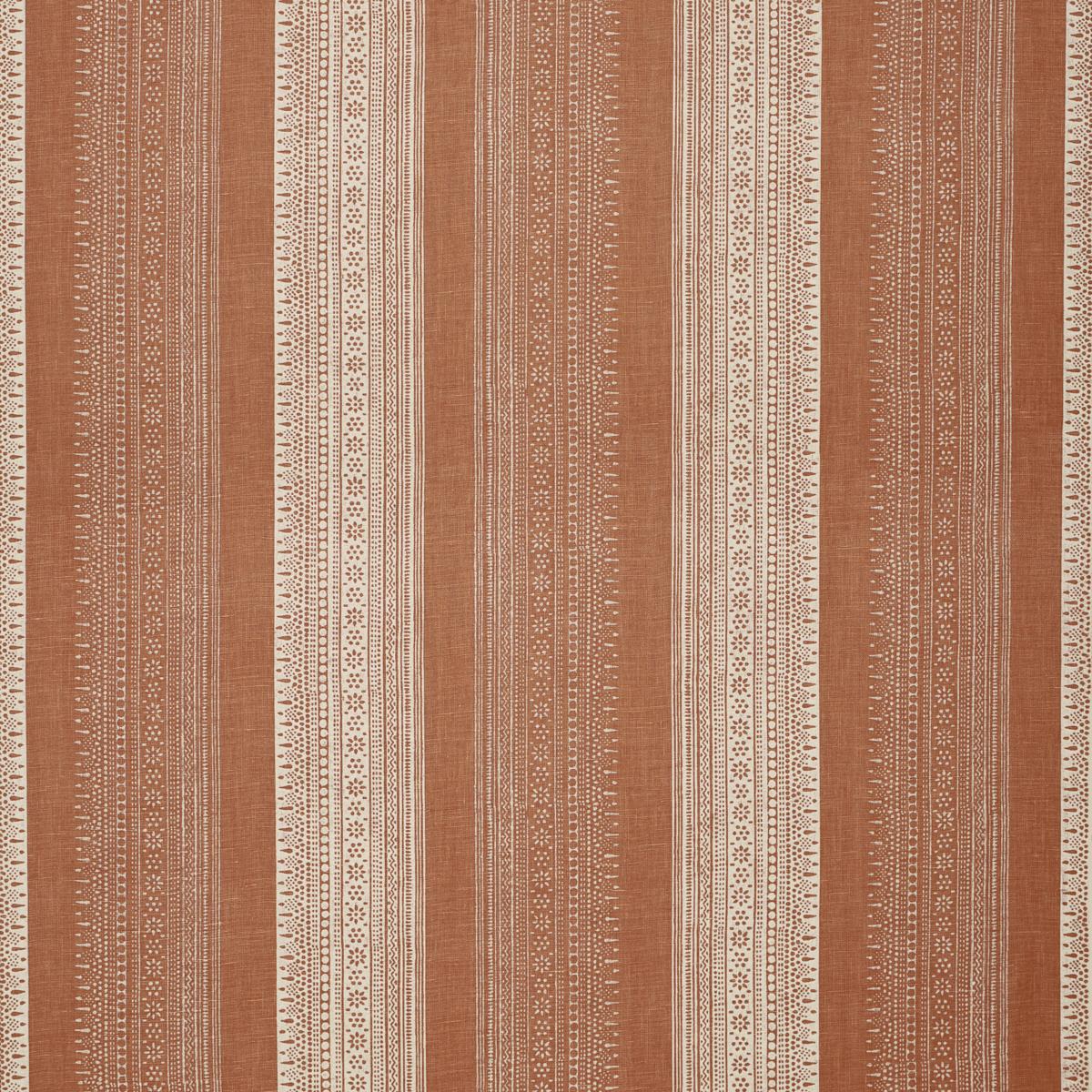 Schumacher Calista Block Print Spice Fabric