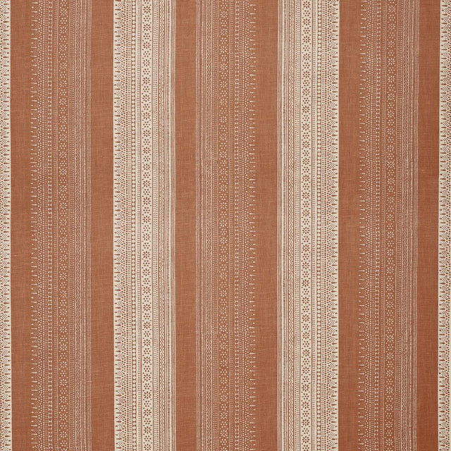 Schumacher Calista Block Print Spice Fabric