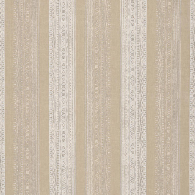 Schumacher Calista Block Print Natural Fabric