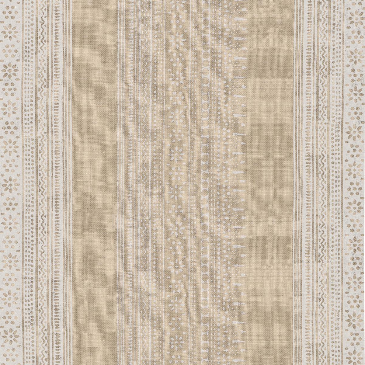 Schumacher Calista Block Print Natural Fabric