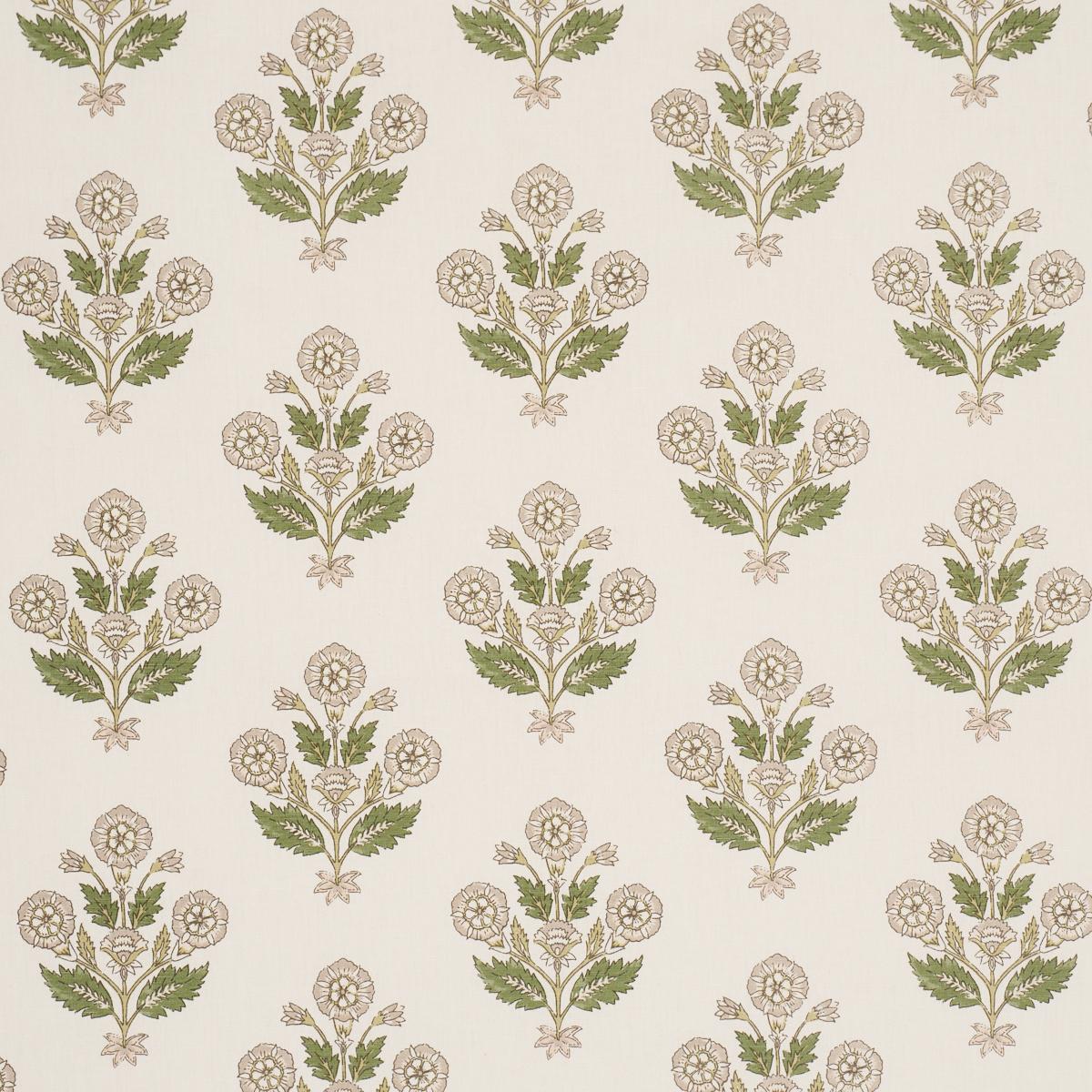 Schumacher Dalila Hand-Screen Print Green Fabric