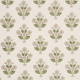 Schumacher Dalila Hand-Screen Print Green Fabric
