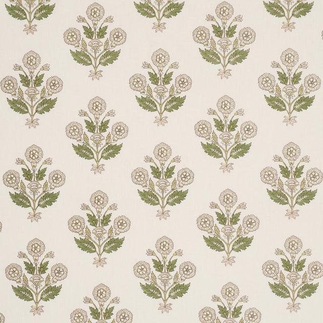 Schumacher Dalila Hand-Screen Print Green Fabric
