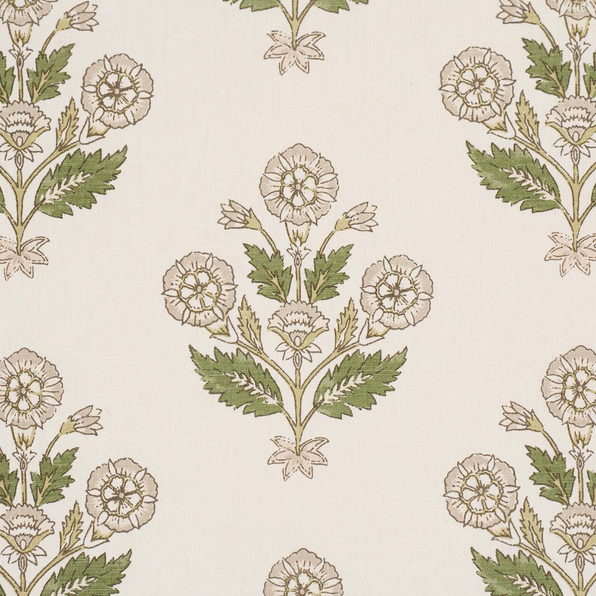 Schumacher Dalila Hand-Screen Print Green Fabric