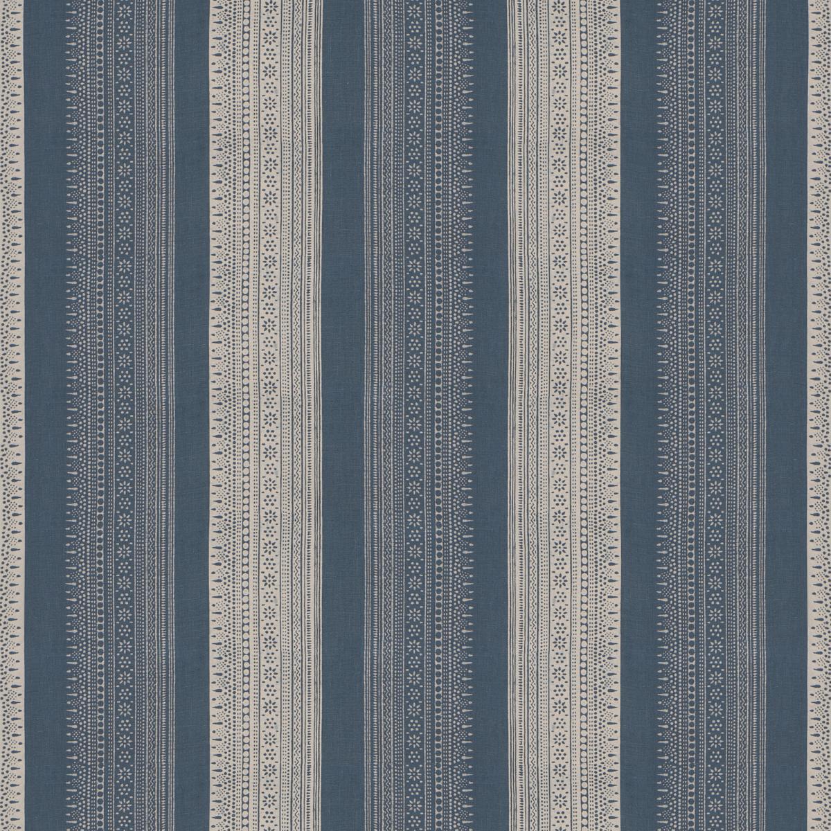 Schumacher Calista Block Print Indigo Fabric