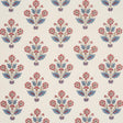 Schumacher Dalila Hand-Screen Print Red & Blue Fabric