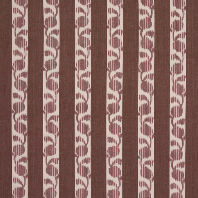 Schumacher Priya Warp Print Bordeaux Fabric