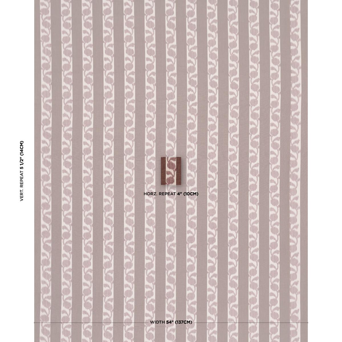 Schumacher Priya Warp Print Bordeaux Fabric