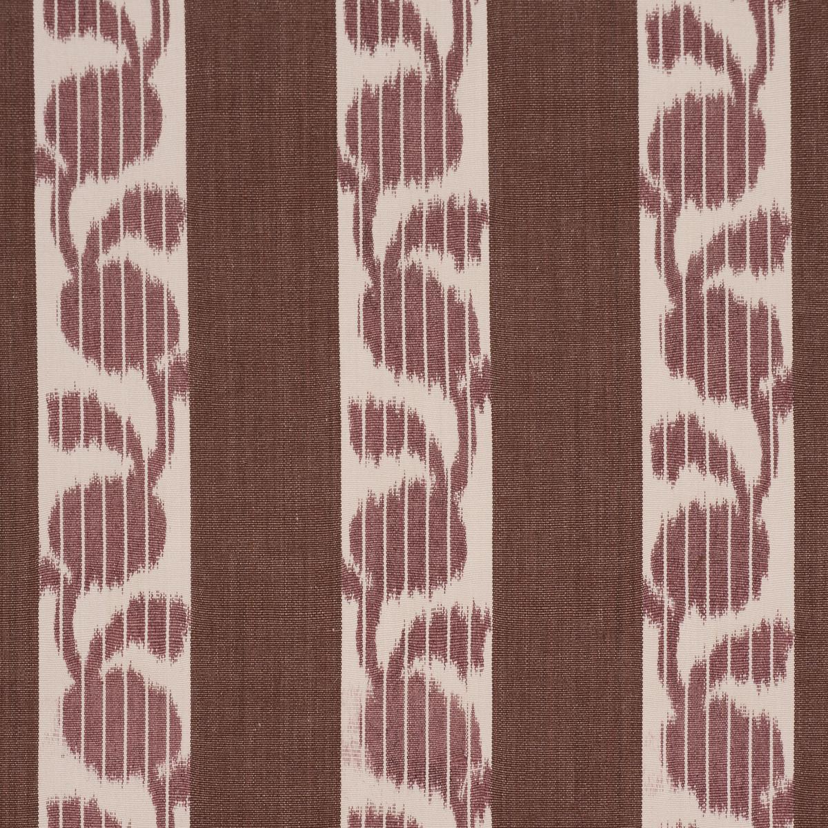 Schumacher Priya Warp Print Bordeaux Fabric