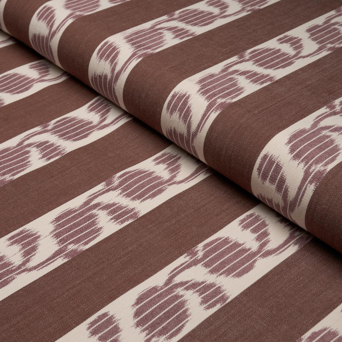 Schumacher Priya Warp Print Bordeaux Fabric