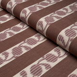 Schumacher Priya Warp Print Bordeaux Fabric
