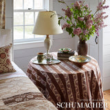 Schumacher Priya Warp Print Bordeaux Fabric