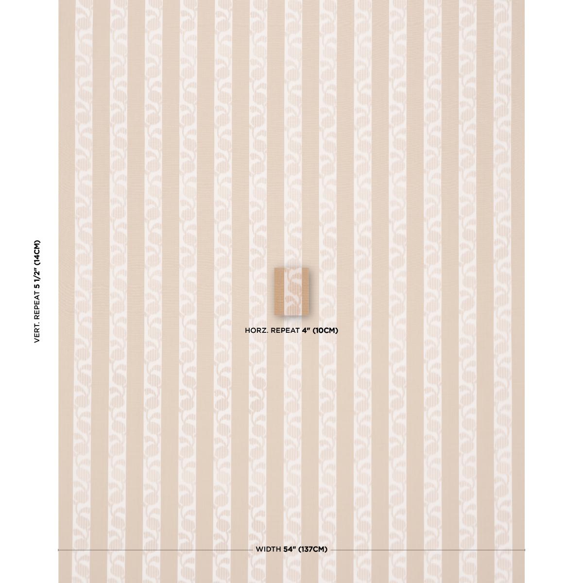 Schumacher Priya Warp Print Sand Fabric