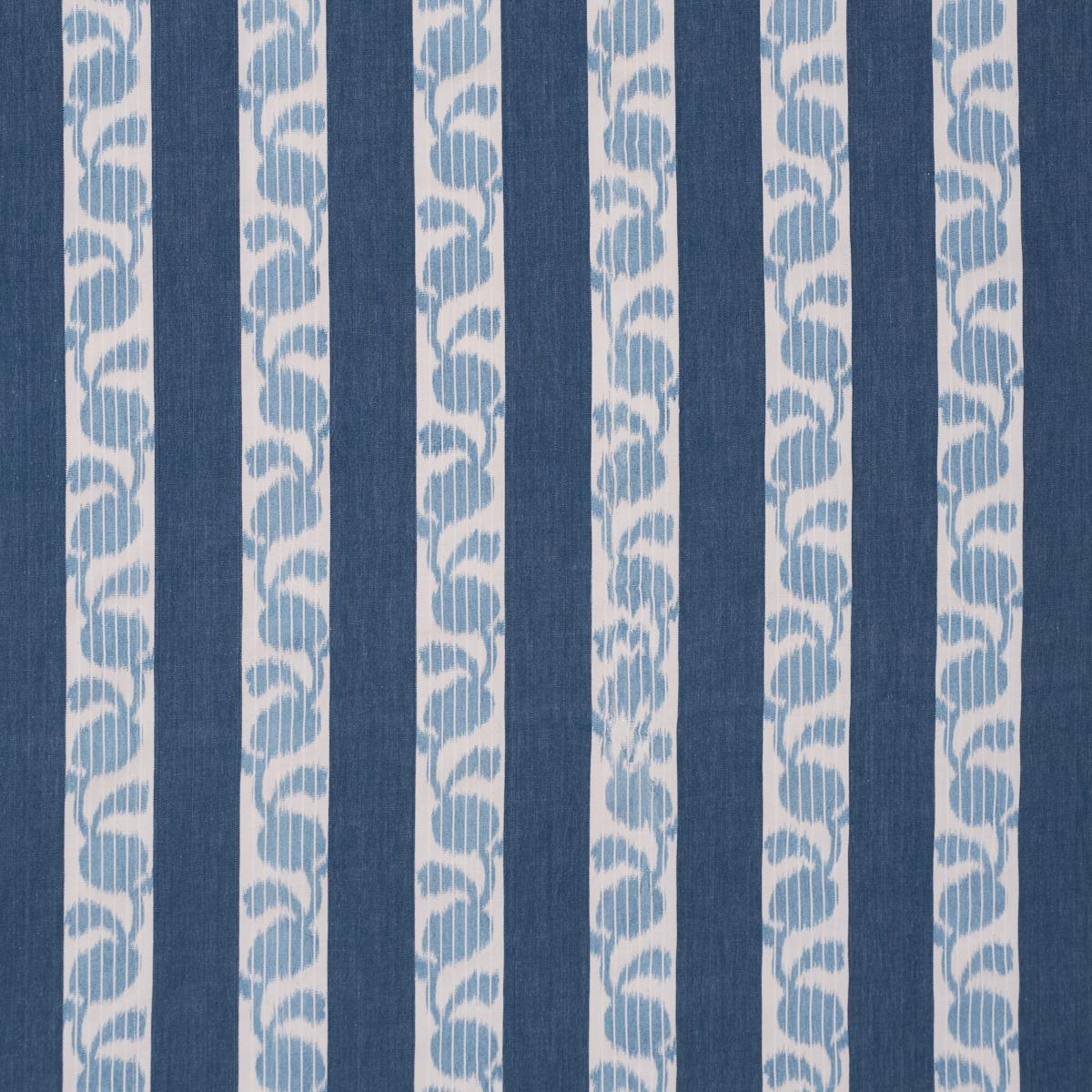 Schumacher Priya Warp Print Indigo Fabric