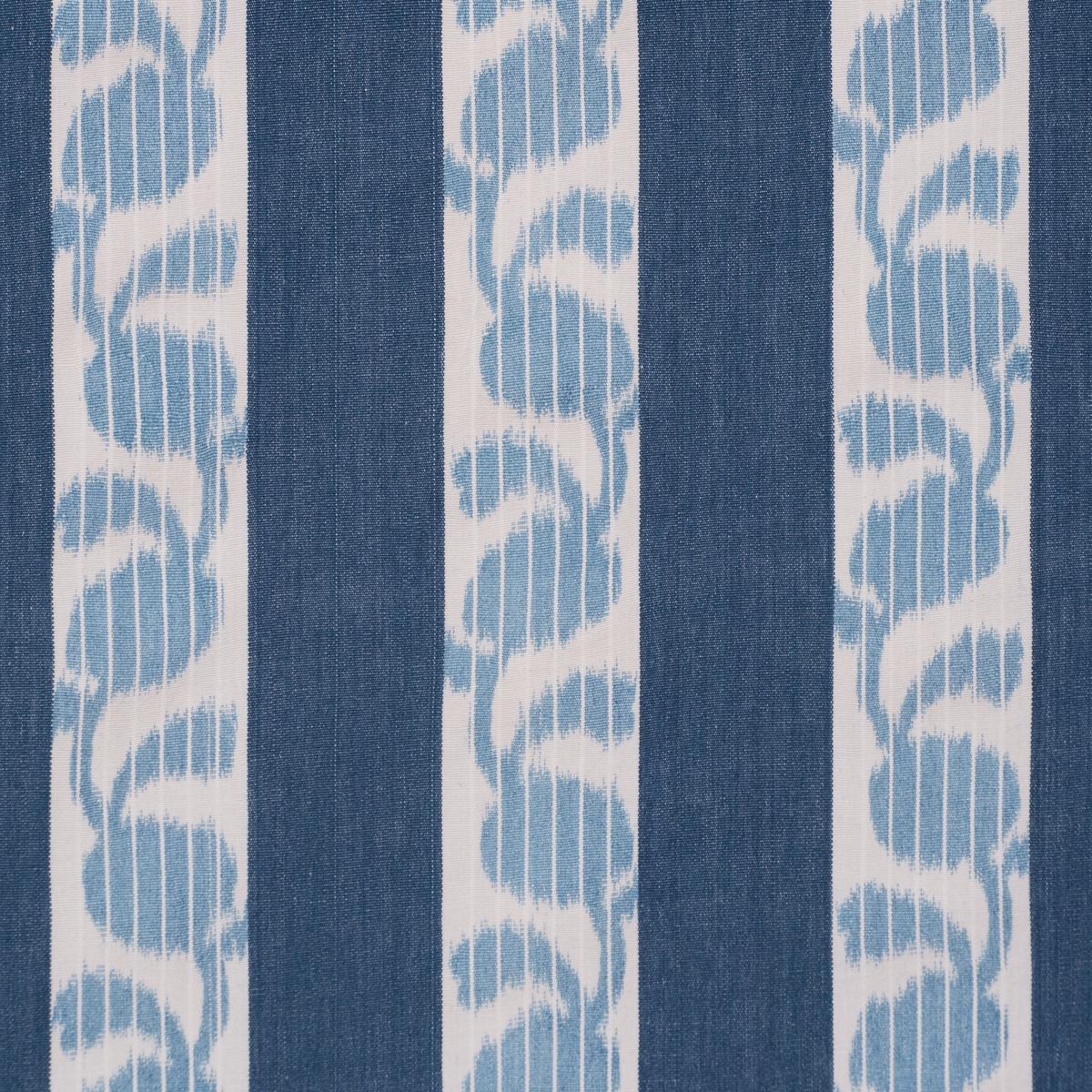 Schumacher Priya Warp Print Indigo Fabric