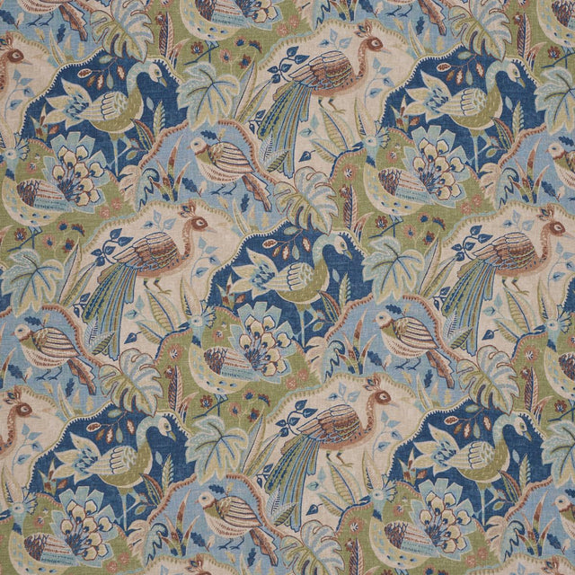 Schumacher Soraya Blue Fabric