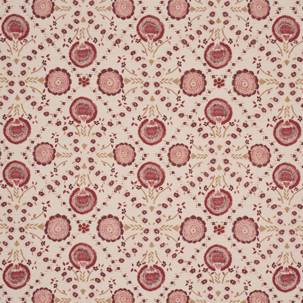 Schumacher Athena Hand-Screen Print Ruby Fabric
