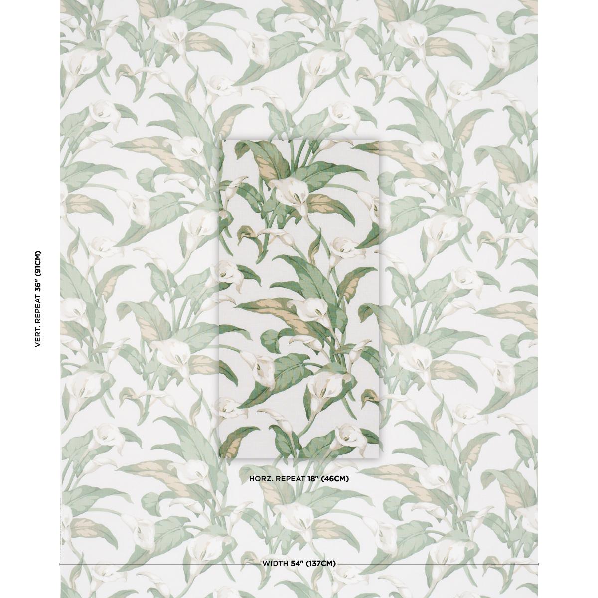 Schumacher Arum Lilies Ivory Fabric