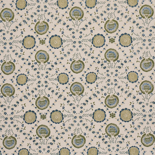 Schumacher Athena Hand-Screen Print Green Fabric