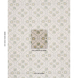Schumacher Athena Hand-Screen Print Green Fabric