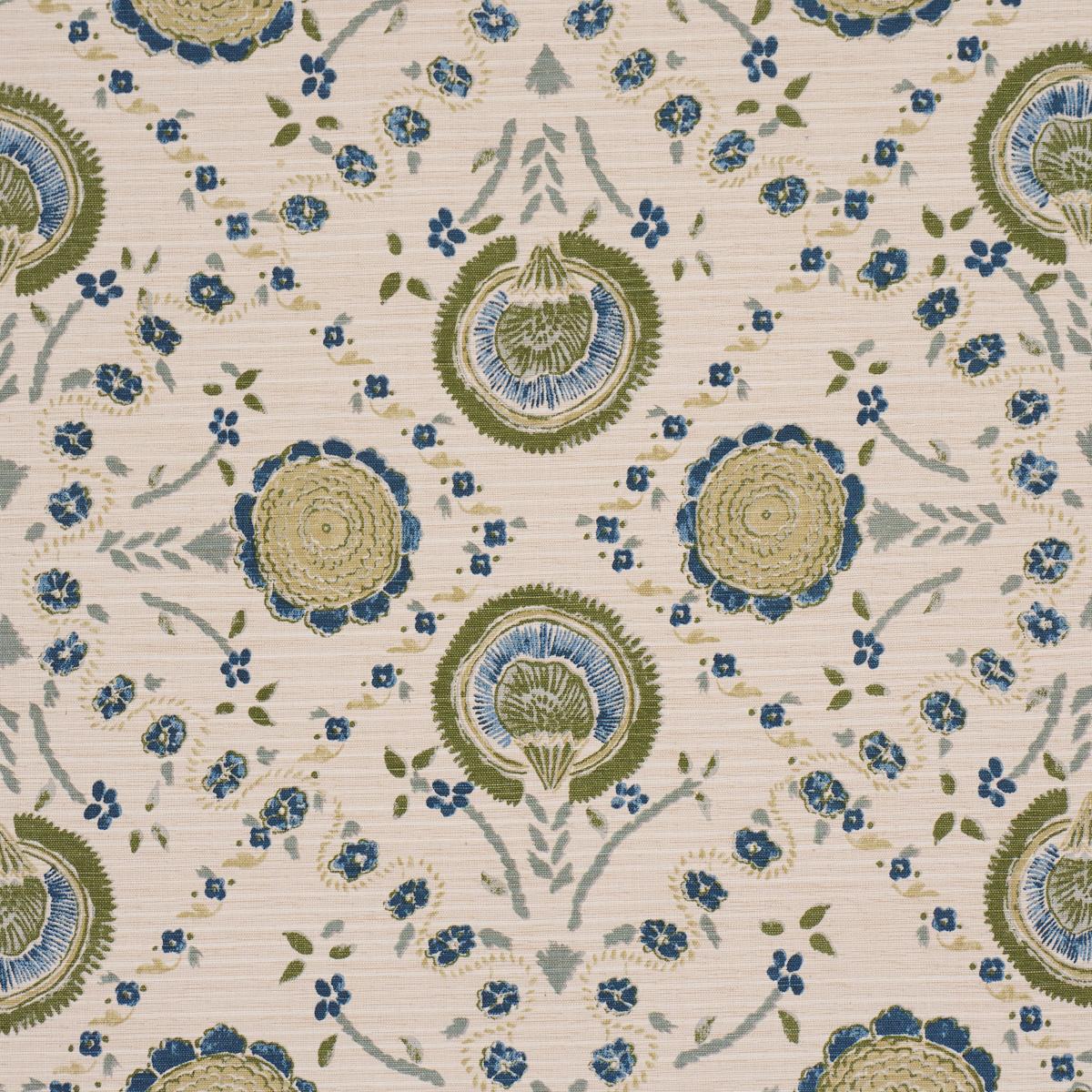 Schumacher Athena Hand-Screen Print Green Fabric