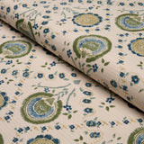 Schumacher Athena Hand-Screen Print Green Fabric