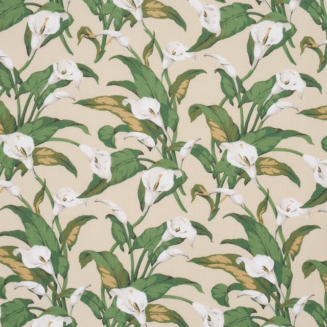 Schumacher Arum Lilies Parchment Fabric