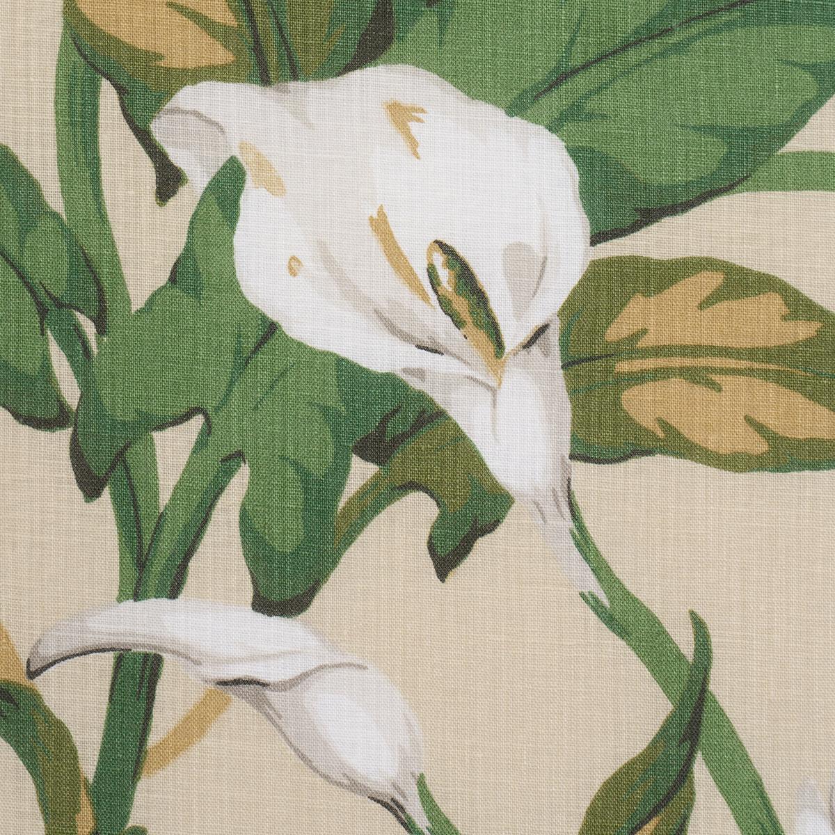 Schumacher Arum Lilies Parchment Fabric