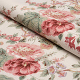 Schumacher Midsummer Hollyhock Rose Fabric