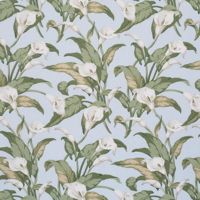 Schumacher Arum Lilies Sky Fabric
