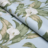 Schumacher Arum Lilies Sky Fabric