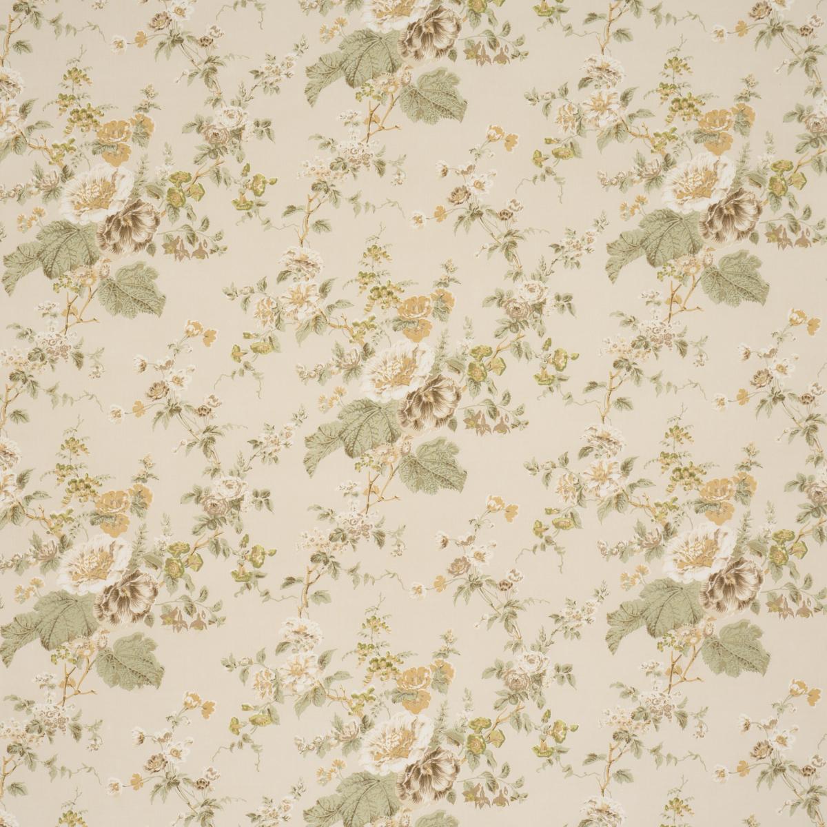 Schumacher Midsummer Hollyhock Citron Fabric