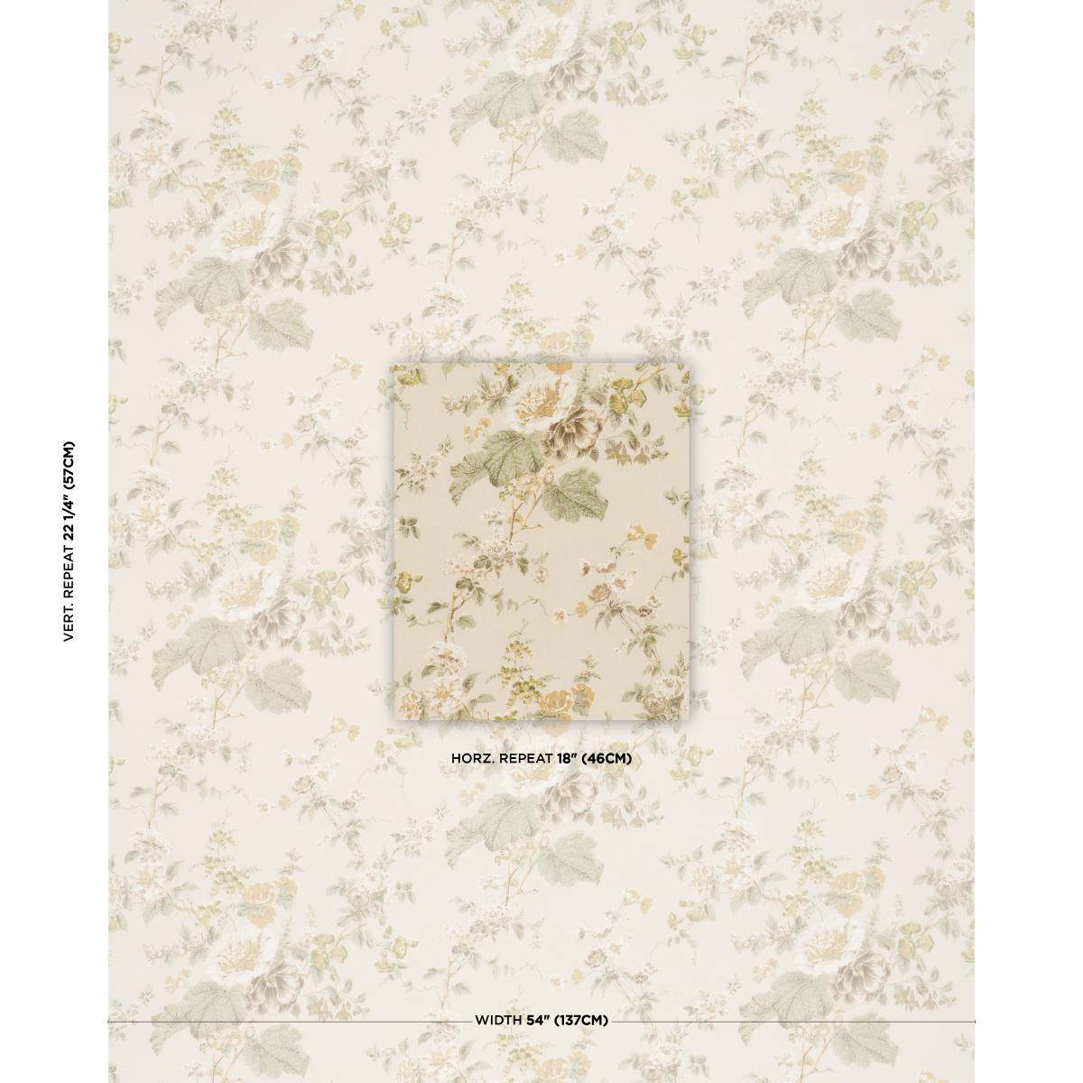 Schumacher Midsummer Hollyhock Citron Fabric