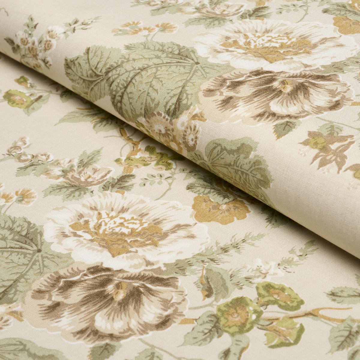 Schumacher Midsummer Hollyhock Citron Fabric