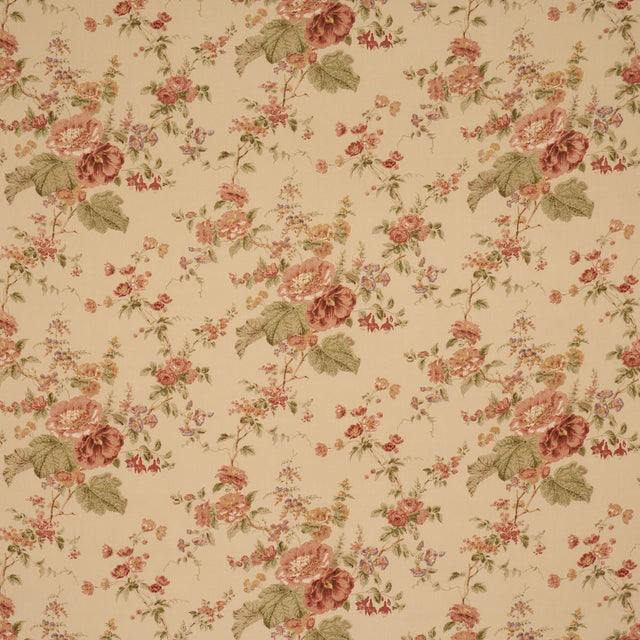 Schumacher Midsummer Hollyhock Beige Fabric