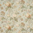 Schumacher She Walks In Beauty Chintz Celadon Fabric