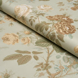 Schumacher She Walks In Beauty Chintz Celadon Fabric