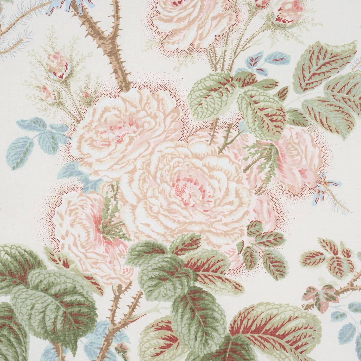Schumacher She Walks In Beauty Chintz Rose Fabric