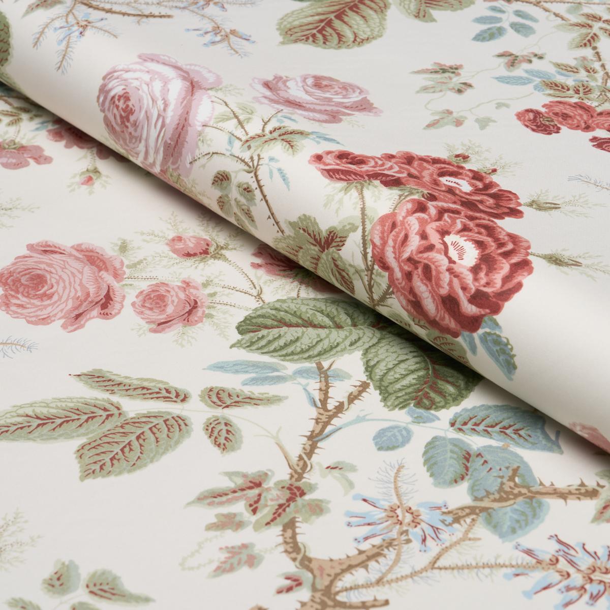 Schumacher She Walks In Beauty Chintz Rose Fabric