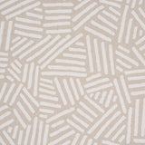 Schumacher Hatchmark Hand Print Natural Fabric