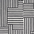 Schumacher Parson'S Stripe Hand Print Carbon Fabric