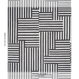 Schumacher Parson'S Stripe Hand Print Carbon Fabric