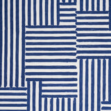 Schumacher Parson'S Stripe Hand Print Navy Fabric